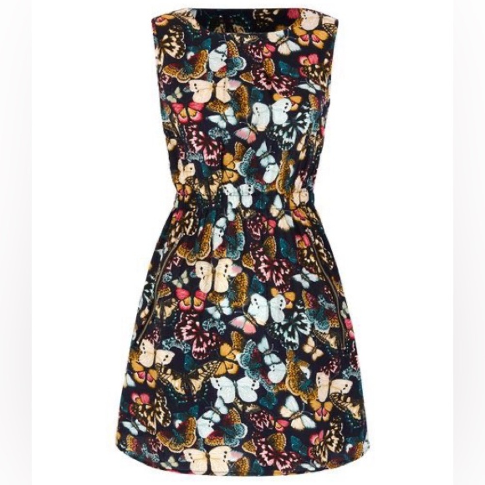 Mela London multicolored Mini Dress with all over butterfly print in XS, US 4.